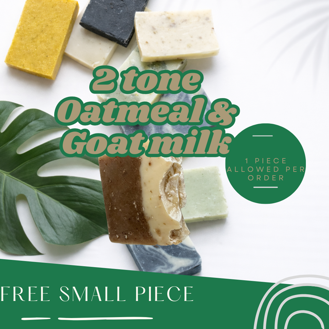 FREE Oatmeal Goat Milk Two tone Bar Soap — 1 small piece