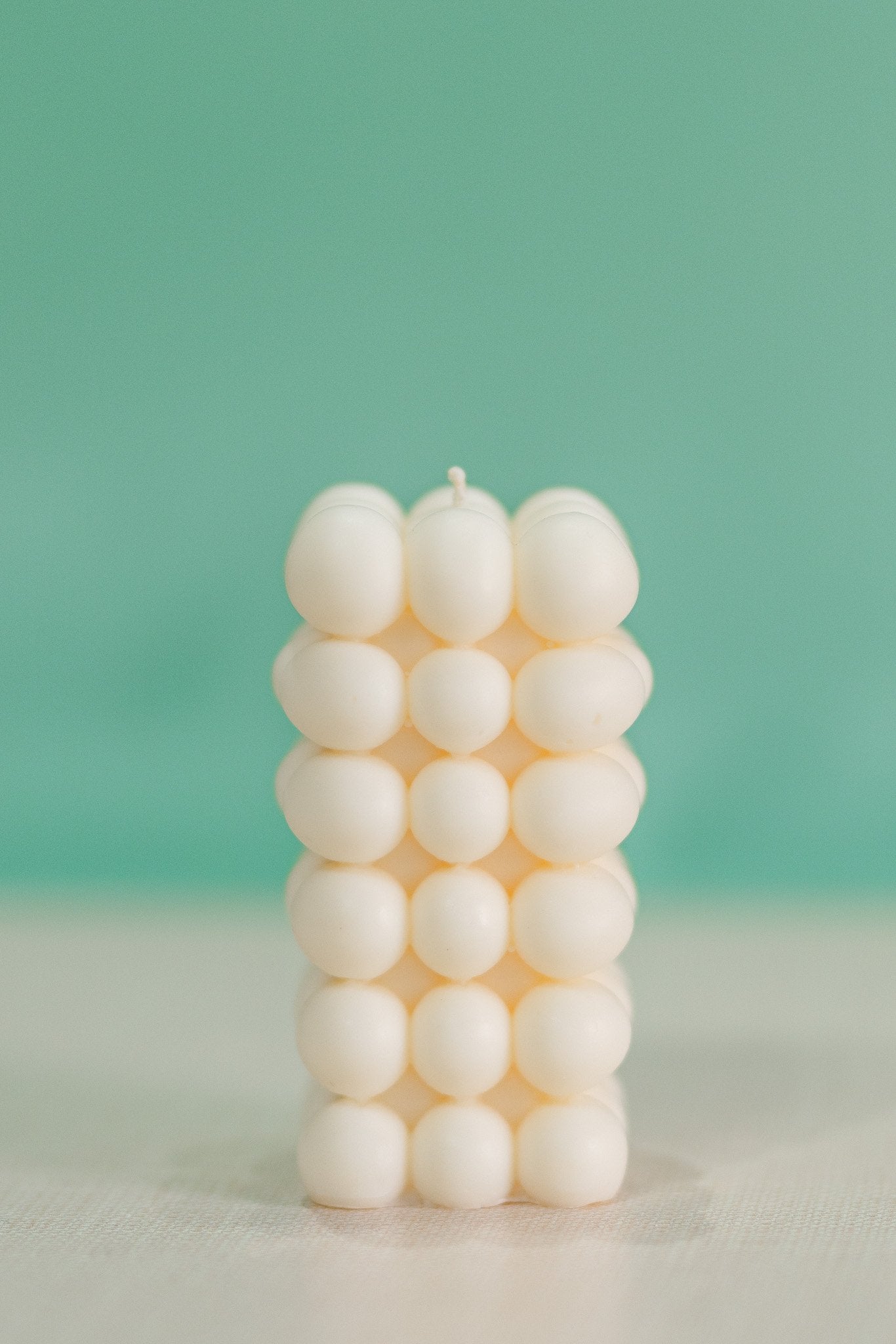 Tall White Bubble Candle