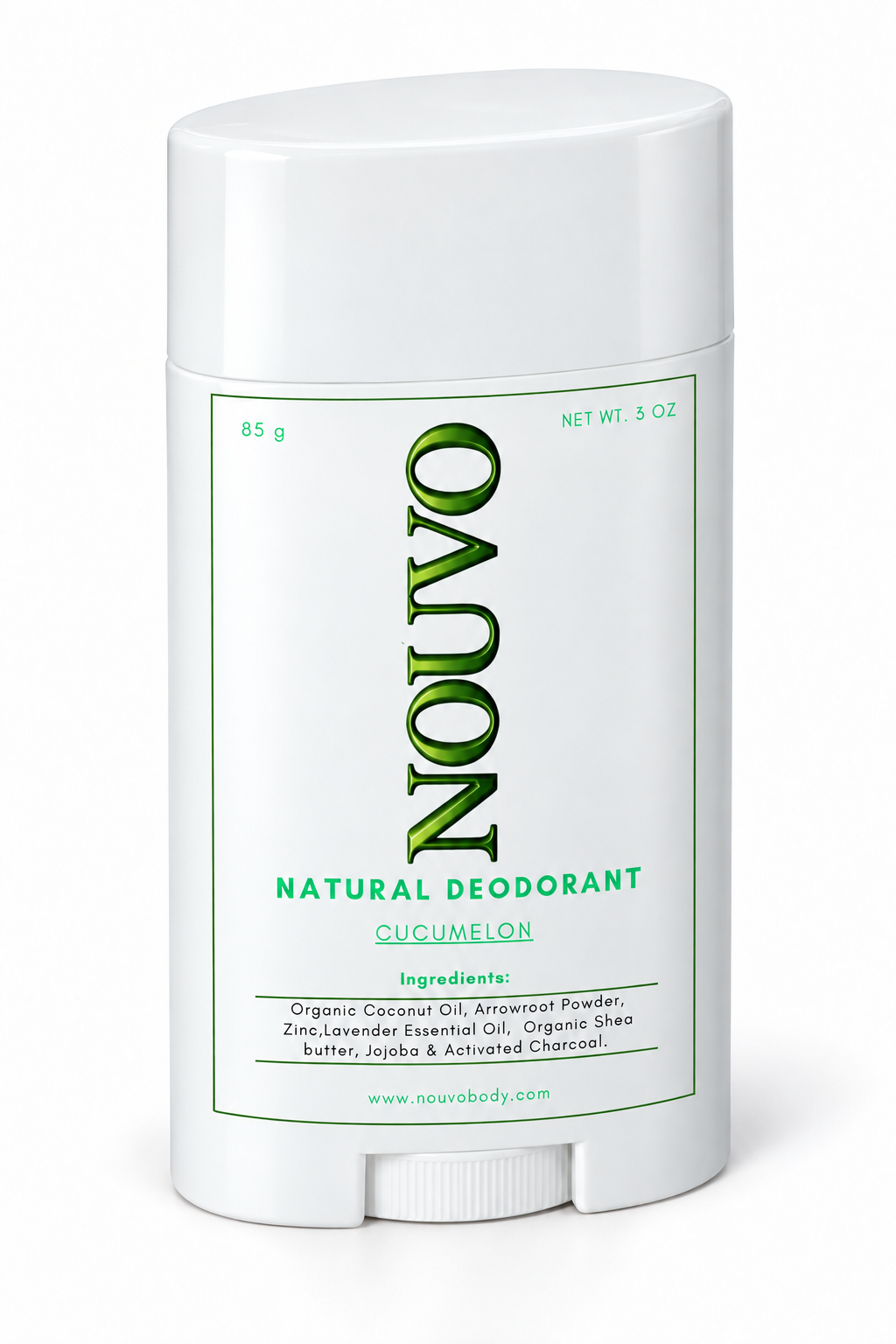 Nouvo Natural Deodorant - Free from aluminum, baking soda, talc, and GMOs