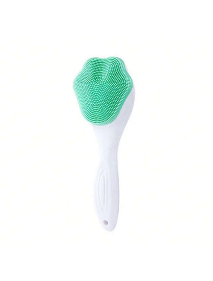 Silicone Green Manual Facial Cleansing Brush